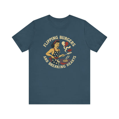 Flipping Burgers & Breaking Hearts tee