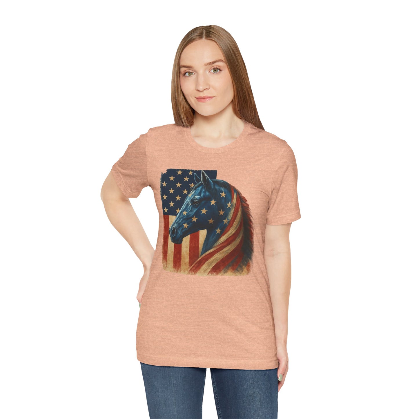 Patriotic Horse Lover T-Shirt — USA Equestrian Tee