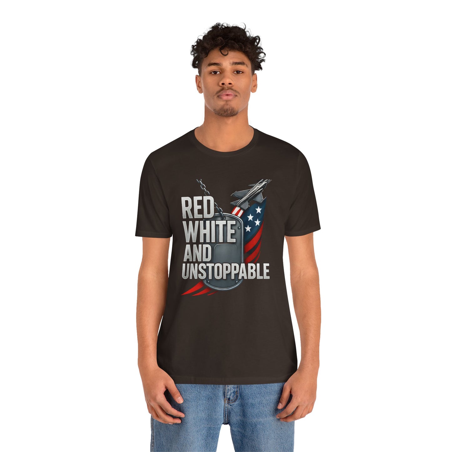 Red, White, and Unstoppable Graphic T-Shirt