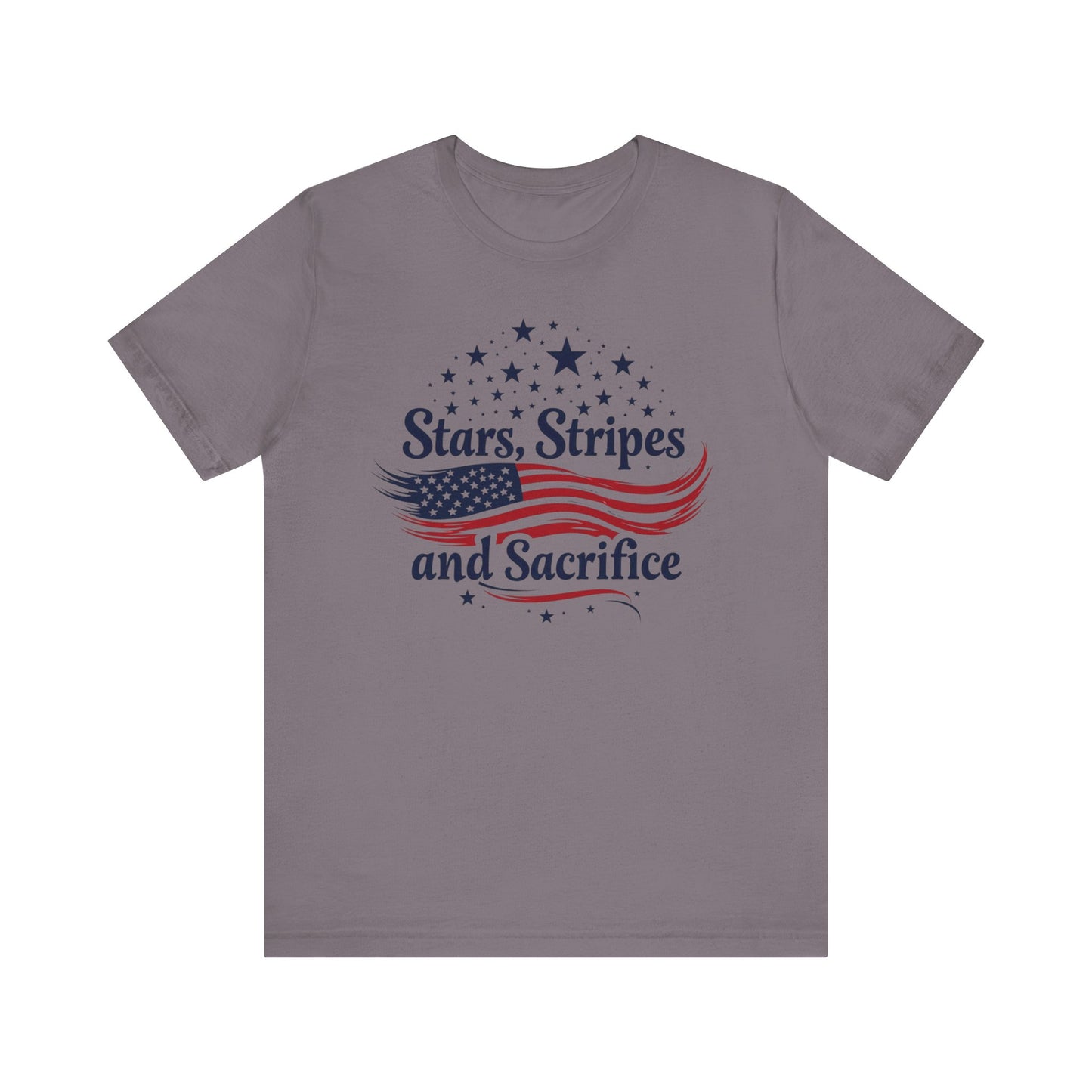 Patriotic Tee with Stars, Stripes, and Sacrifice