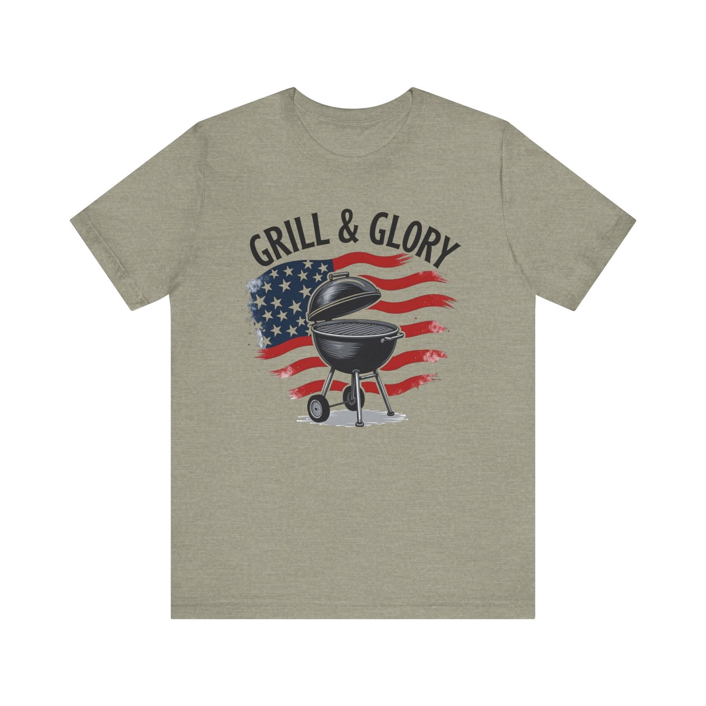 Grill & Glory Unisex Tee - Perfect for BBQs, Independence Day, Summer Parties, Grilling Enthusiasts, Family Gatherings