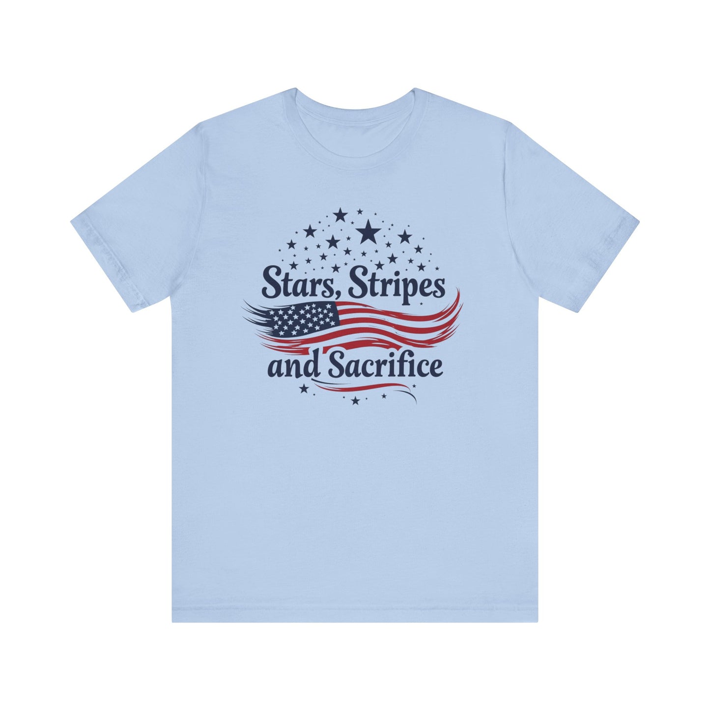Patriotic Tee with Stars, Stripes, and Sacrifice