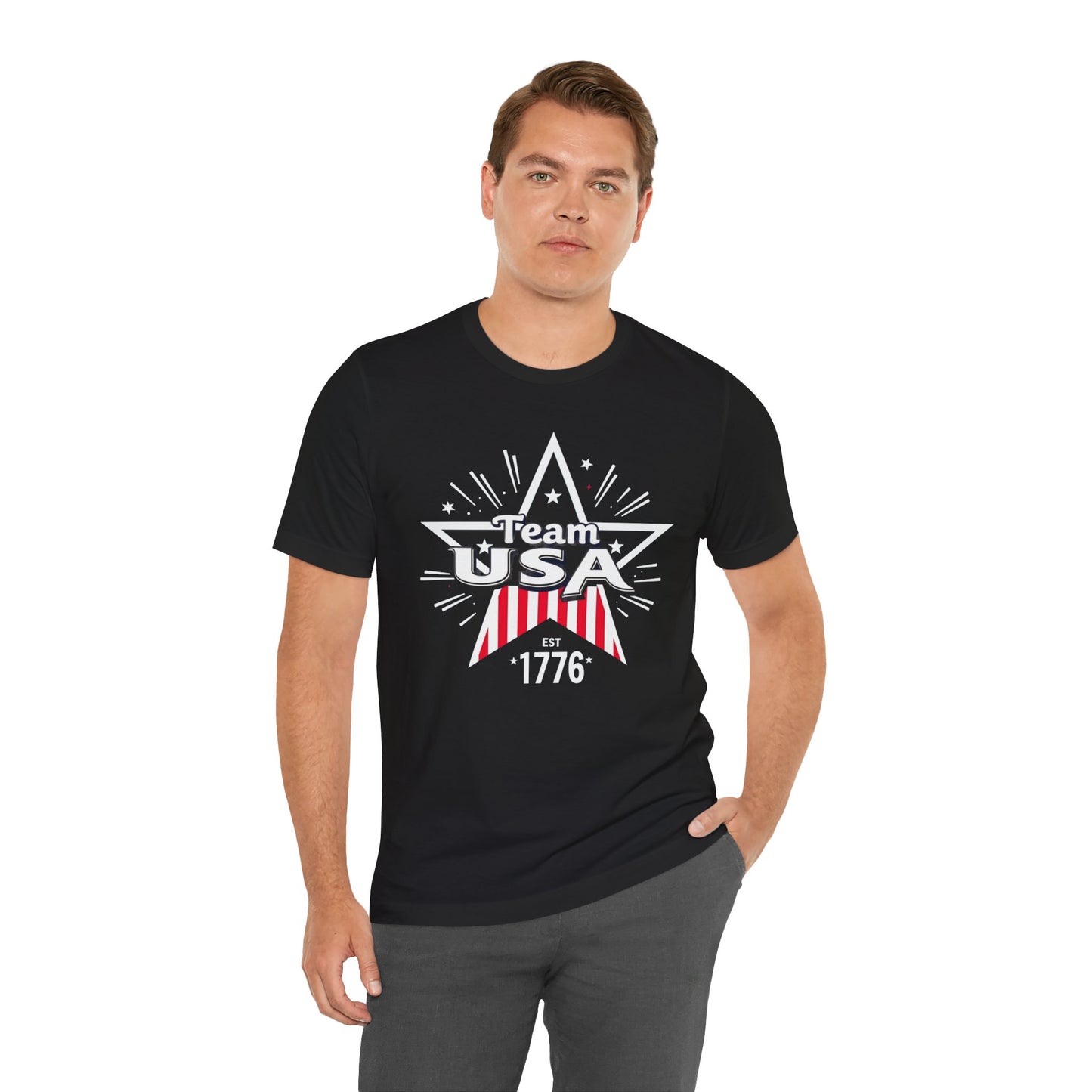 Team USA Unisex Jersey Tee - Patriotic Celebration Shirt