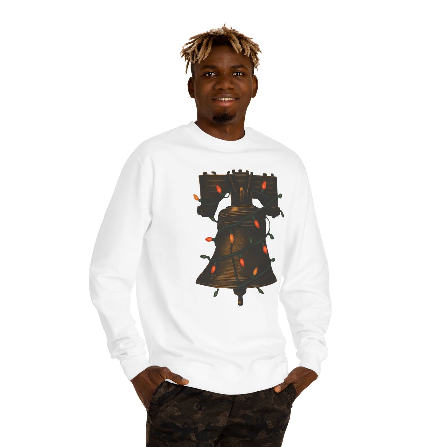 Lights & Liberty Bell Christmas Crewneck Sweatshirt