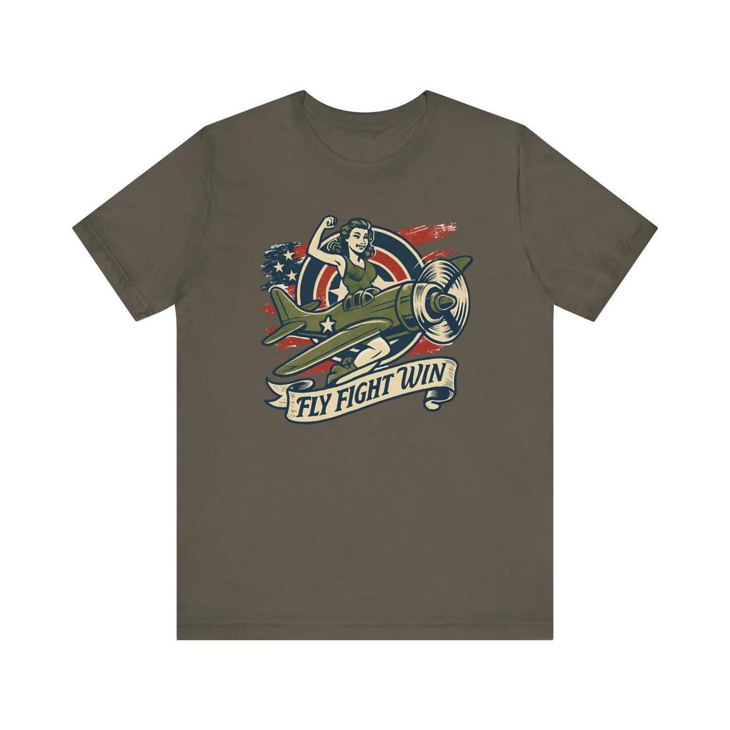 Vintage Warrior Tee - Fly Fight Win, Unisex Casual T-Shirt