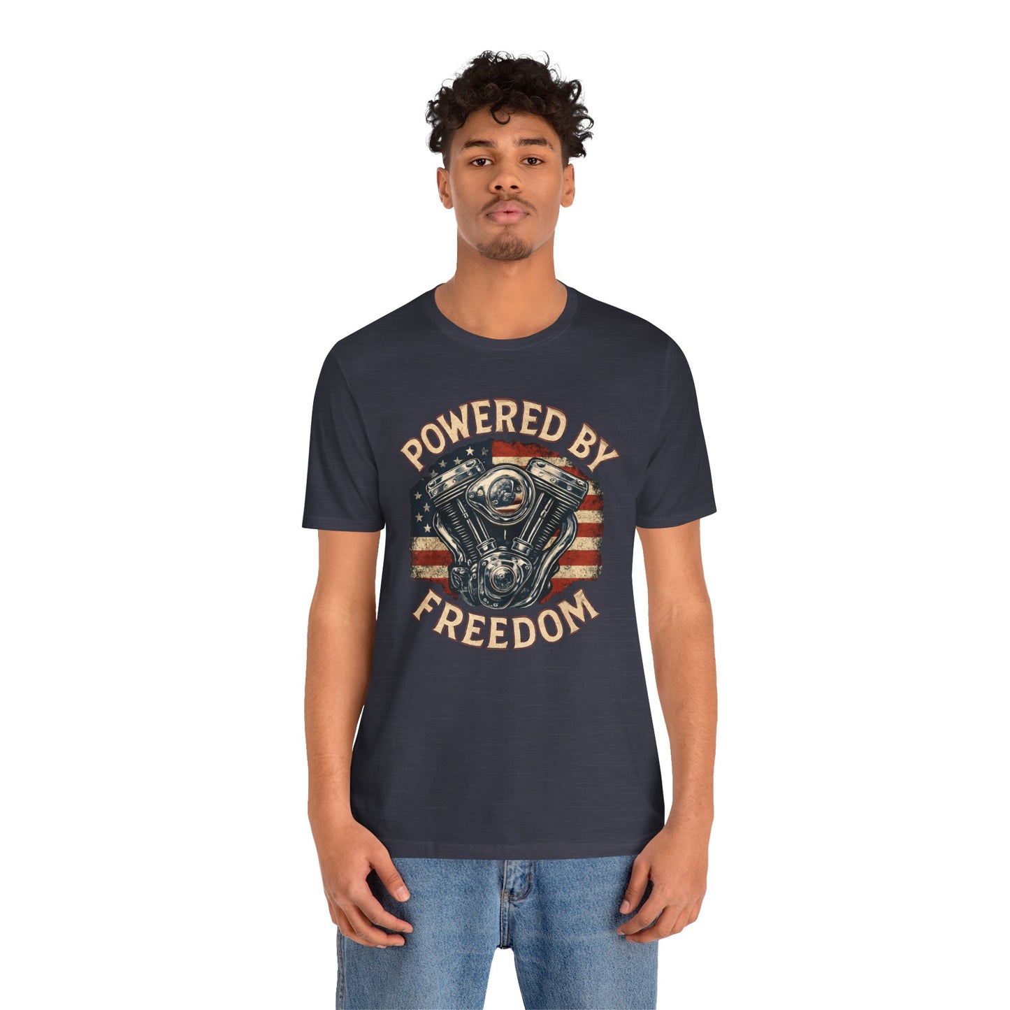 Bikers Patriot Powered By Freedom - Unisex Jersey Short Sleeve