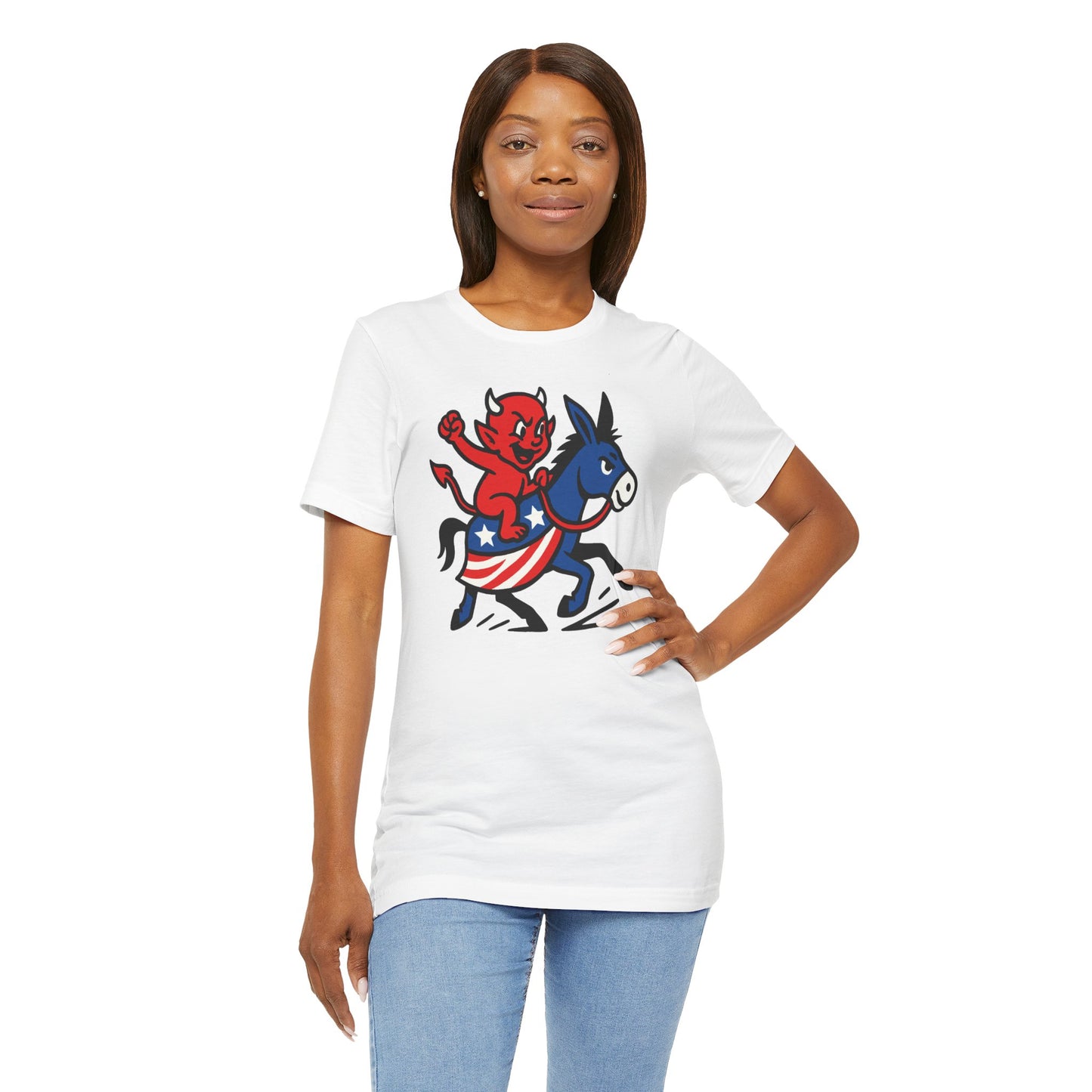 The devil is a donkey, Funny Election Shirt, Graphic Tee for All Occasions, Political Humor T-Shirt