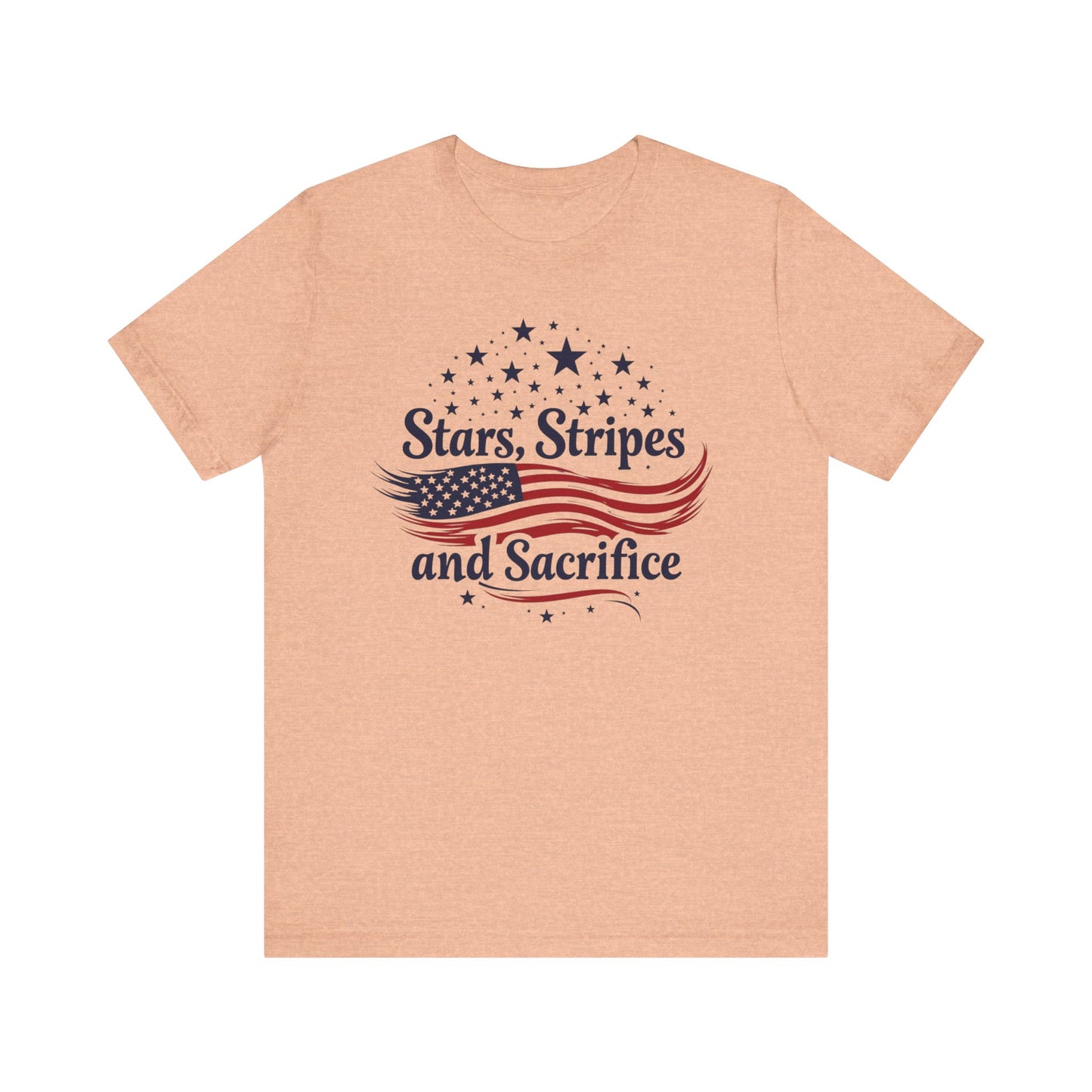 Patriotic Tee with Stars, Stripes, and Sacrifice