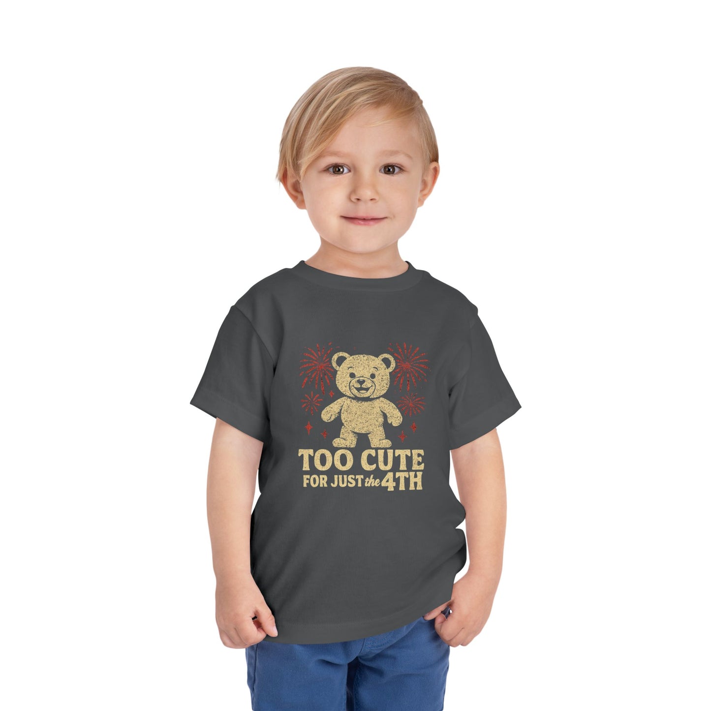 Toddler 4th of July Tee, Cute Bear Short Sleeve Shirt