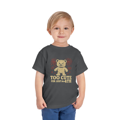 Toddler 4th of July Tee, Cute Bear Short Sleeve Shirt