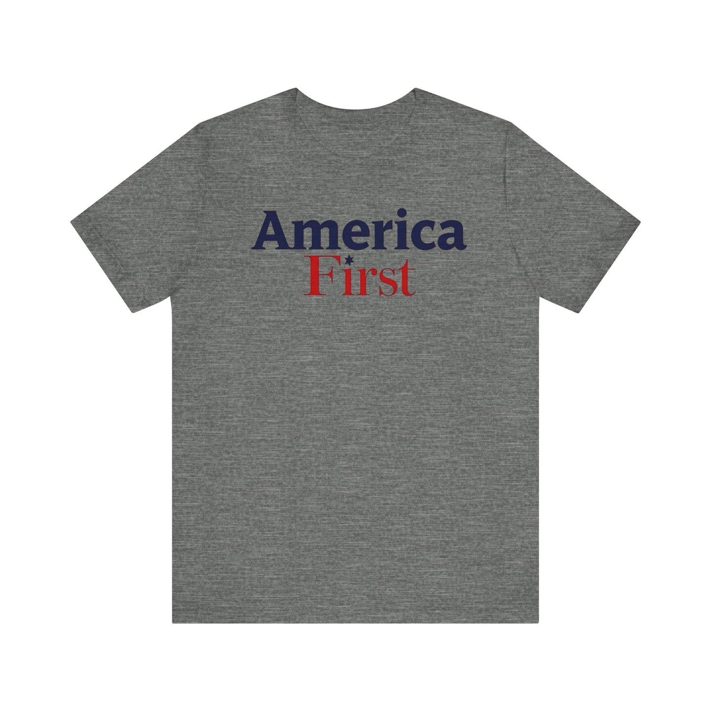 America First Unisex Jersey Tee - Casual Patriotic Shirt