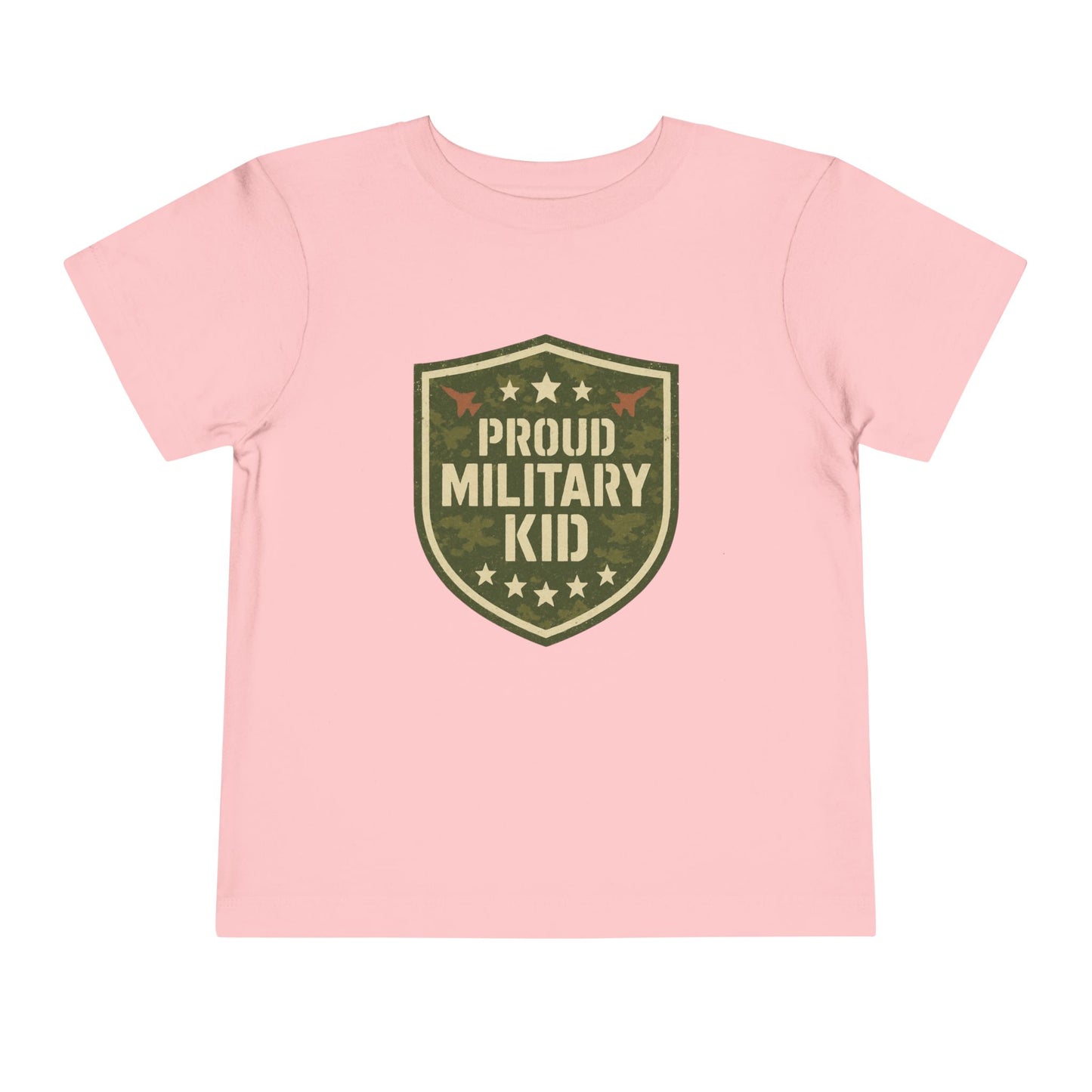 Proud Military Kid Toddler Tee, Kids Clothing, Military Family Gift, Short Sleeve Shirt, Patriotic Toddler Outfit, Boys and Girls Apparel
