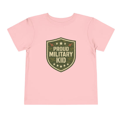 Proud Military Kid Toddler Tee, Kids Clothing, Military Family Gift, Short Sleeve Shirt, Patriotic Toddler Outfit, Boys and Girls Apparel