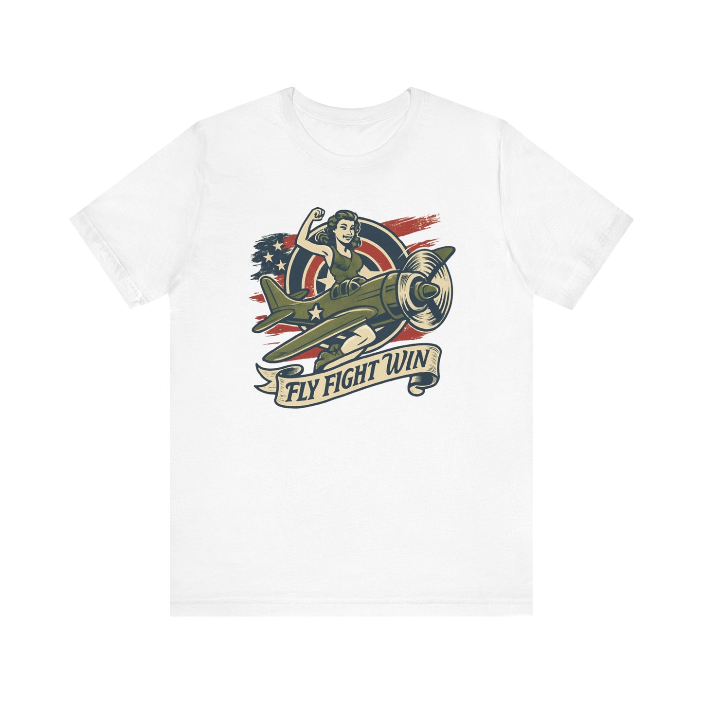 Vintage Warrior Tee - Fly Fight Win, Unisex Casual T-Shirt