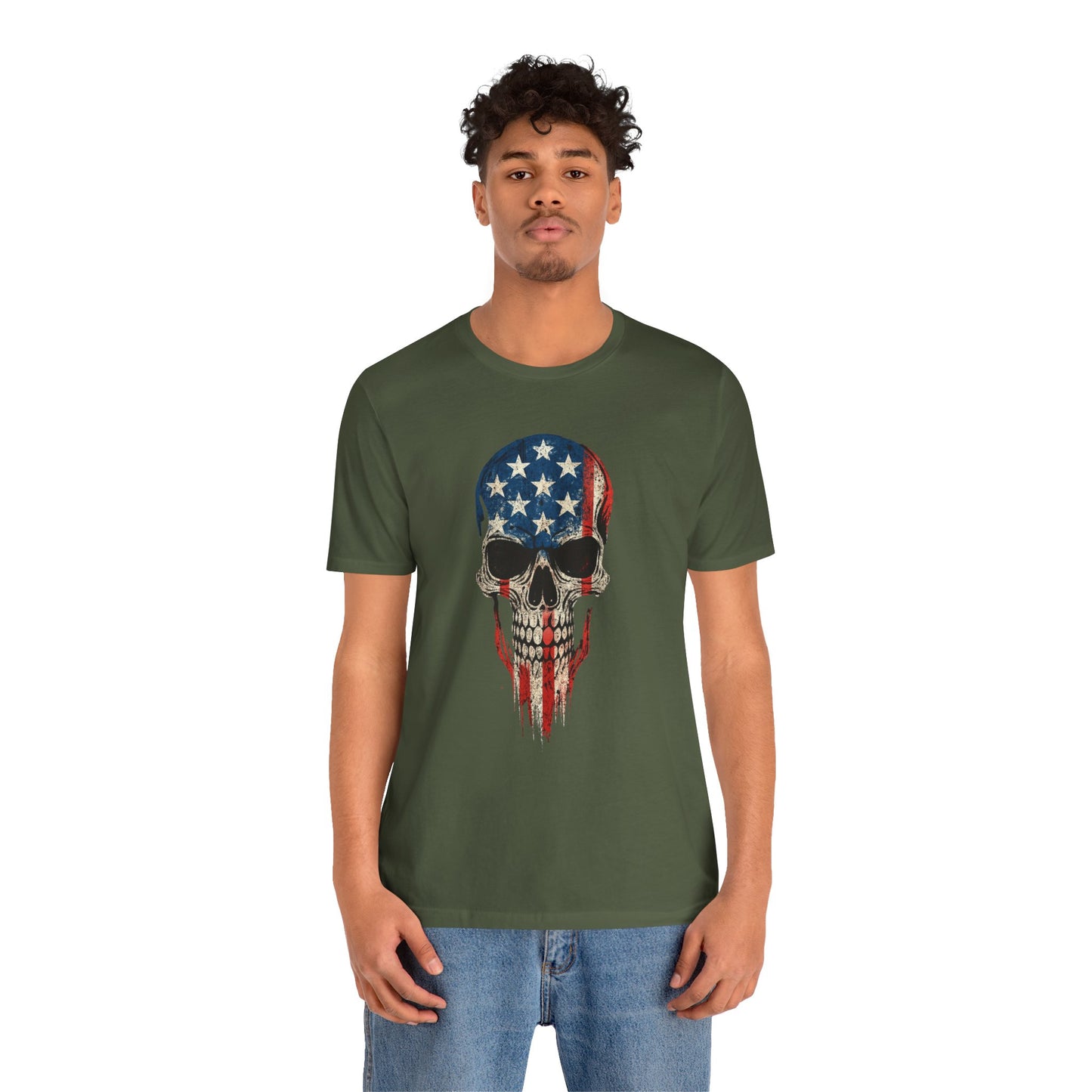 Patriotic Skull Graphic Tee