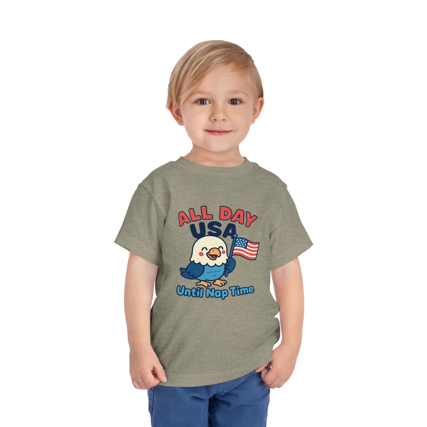 All Day USA Until Nap Time - Cute Kids Shirt
