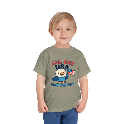 All Day USA Until Nap Time - Cute Kids Shirt