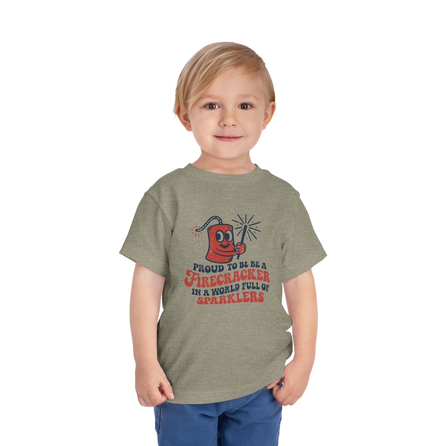 Proud to be a Firecracker Shirt, Kids Summer Apparel Celebration Tee
