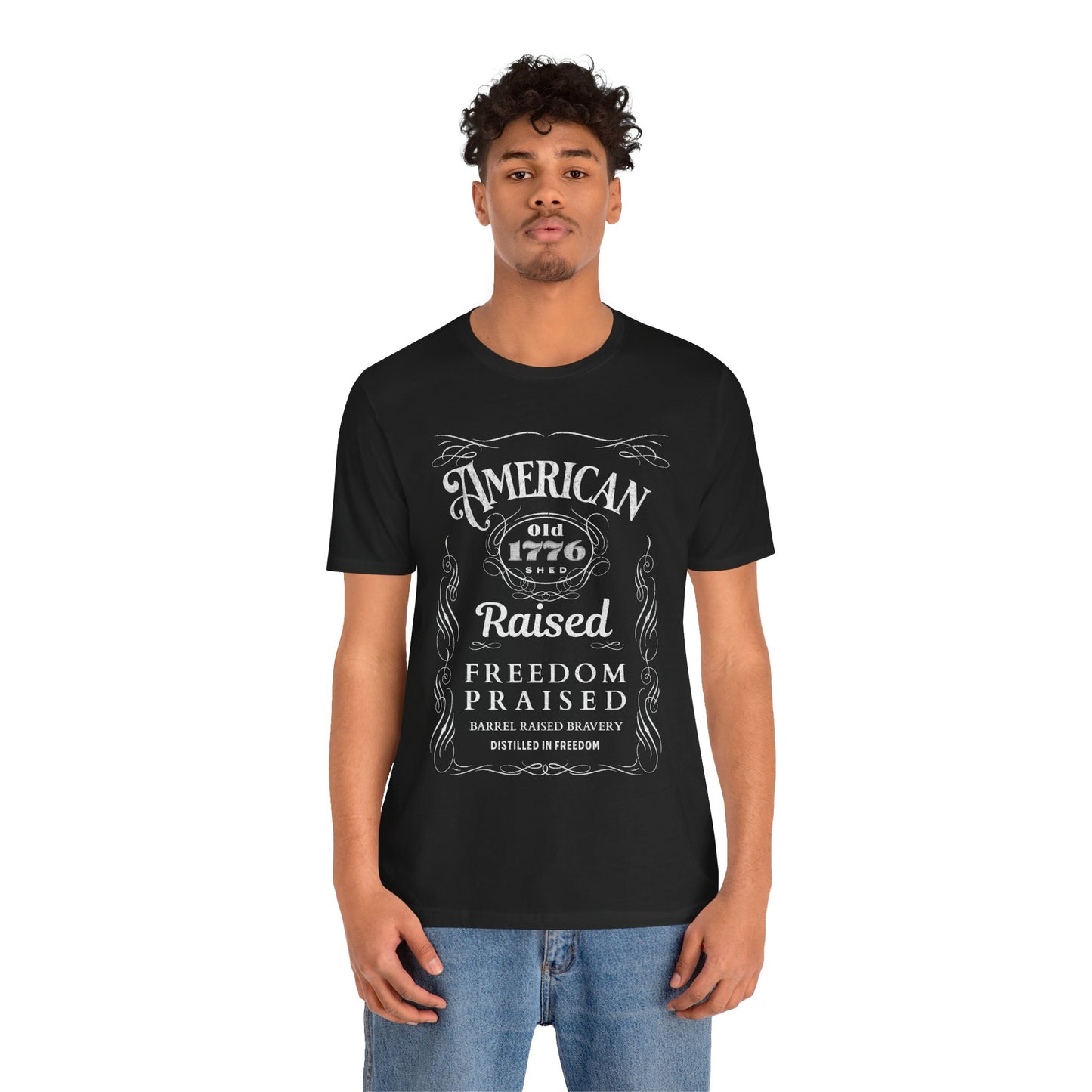 American Raised Whiskey Label Nostalgic tee