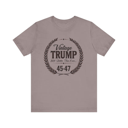 Vintage Trump Unisex Tee - 45-47, Casual Wear, Gift for Republicans, Political Humor Shirt, Election Day Apparel