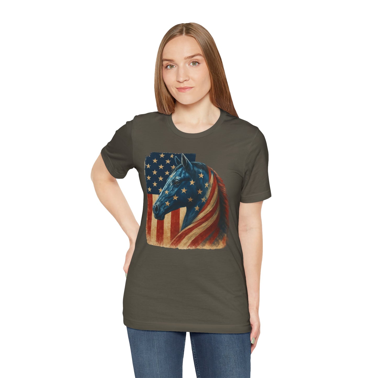 Patriotic Horse Lover T-Shirt — USA Equestrian Tee