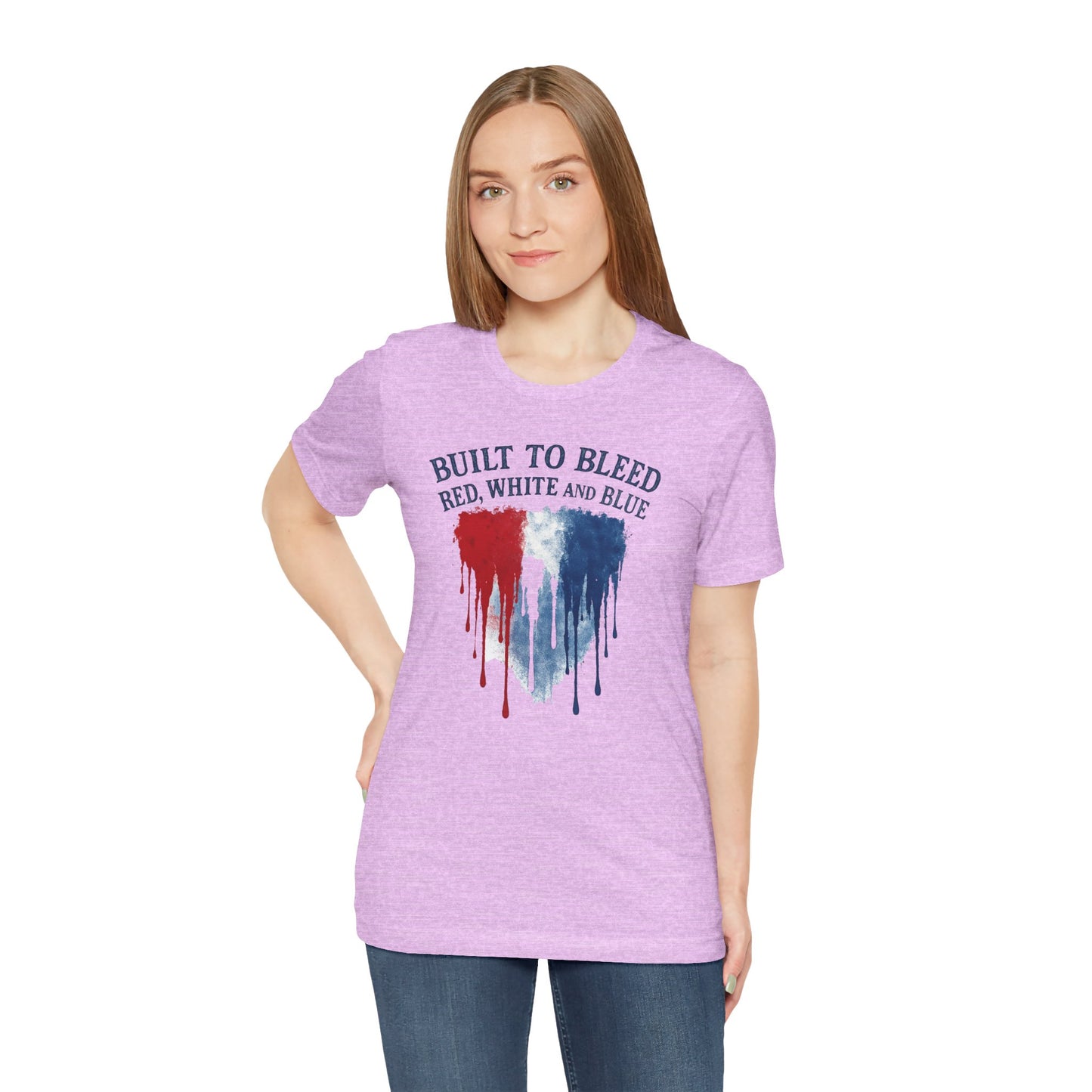 Built to Bleed Red White and Blue Shirt, Americana Tee
