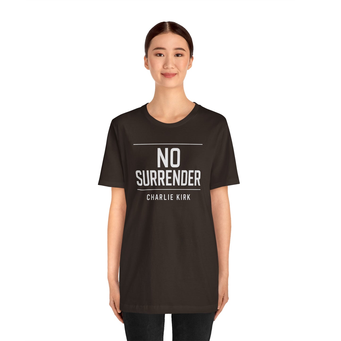 Charlie Kirk No Surrender Unisex Tee Shirt