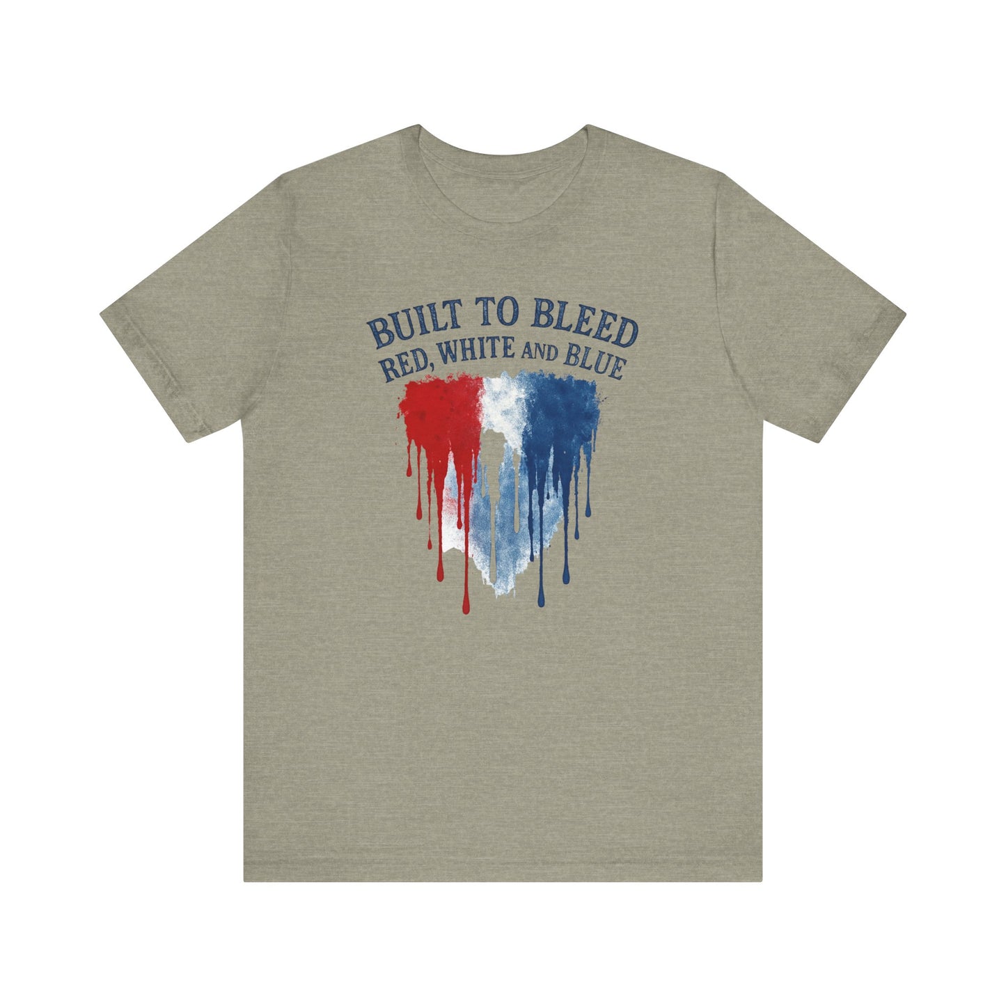 Built to Bleed Red White and Blue Shirt, Americana Tee