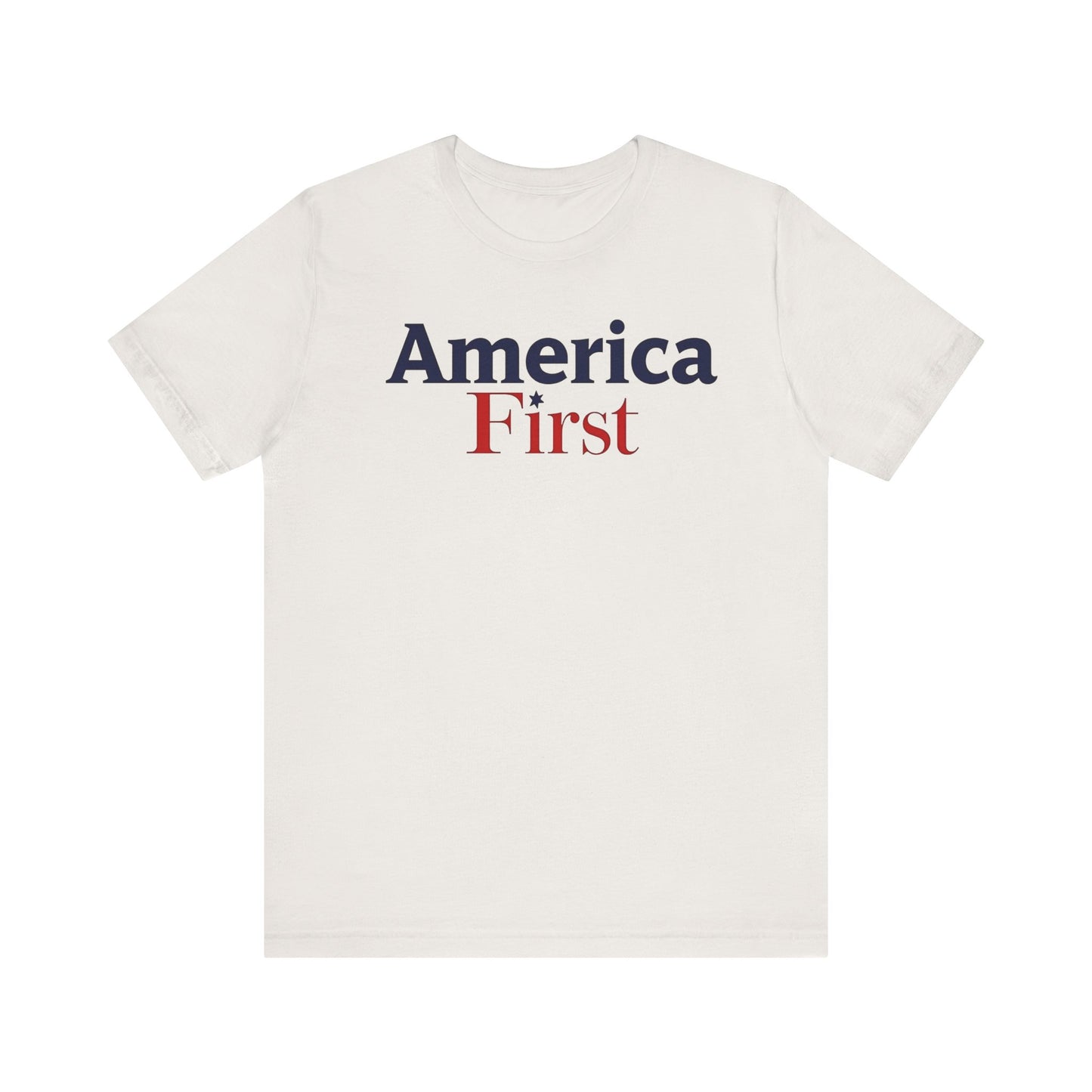 America First Unisex Jersey Tee - Casual Patriotic Shirt