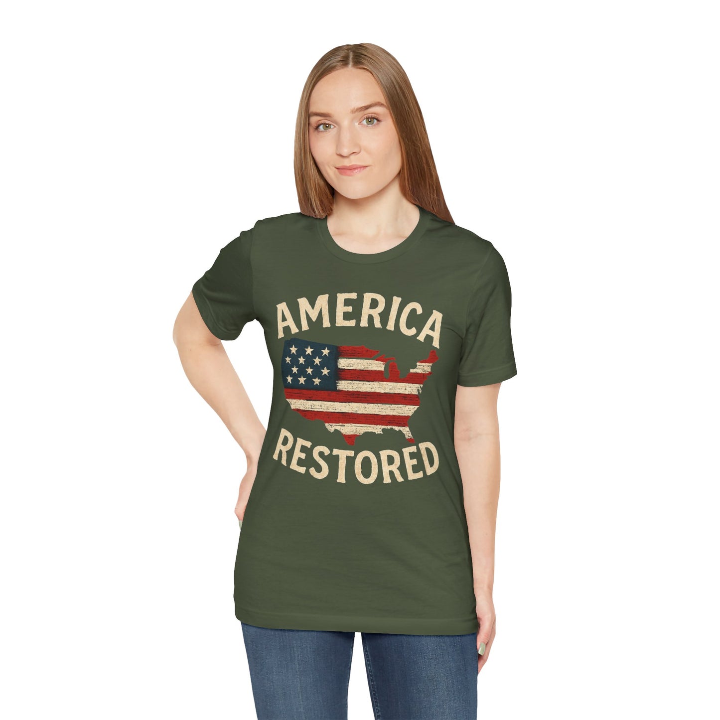 T-Shirt - Great News America's Back and "American is Restored" Tee