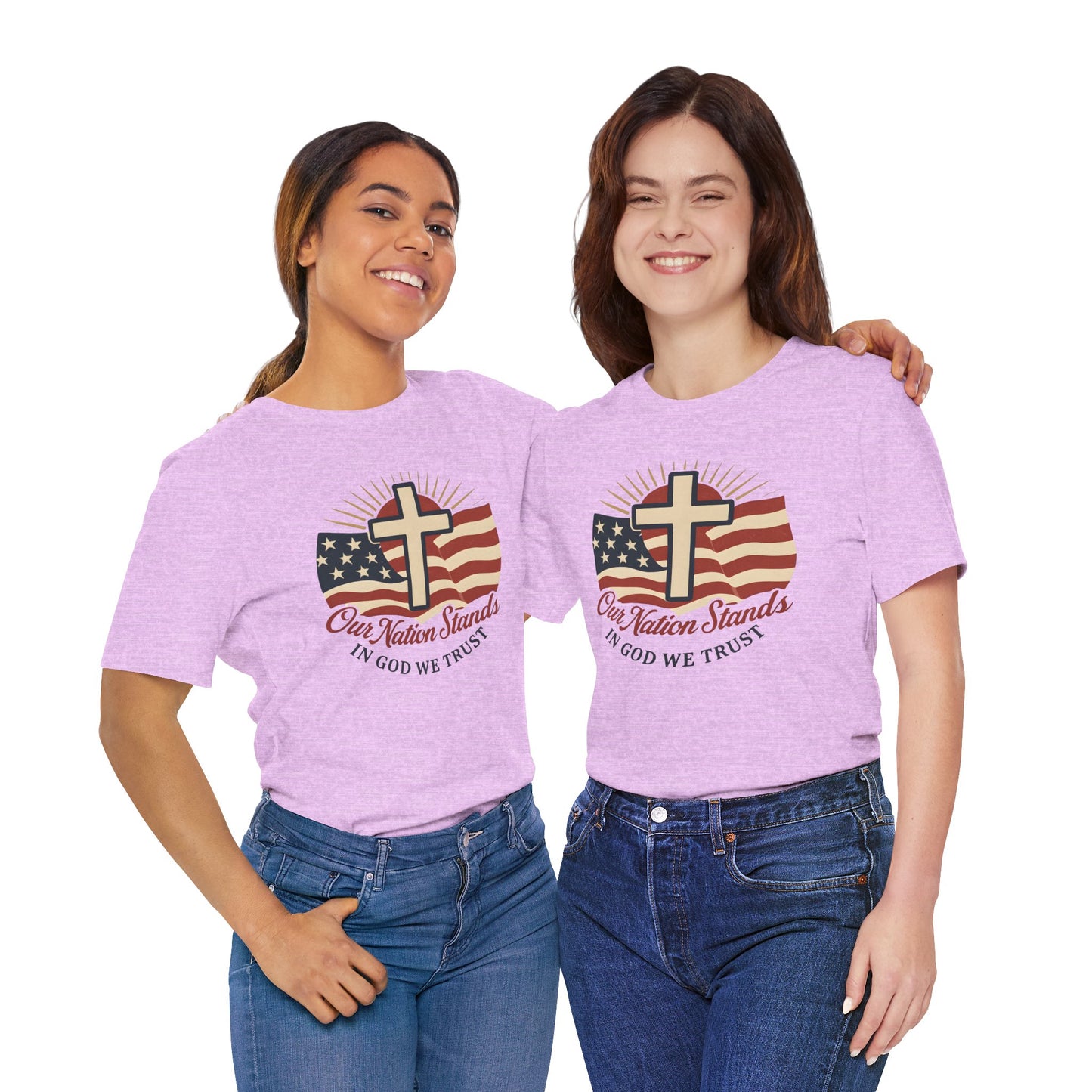 Faith & Freedom Tee: Patriotic Short Sleeve Shirt, Christian Apparel, Independence Day Gift, Memorial Day T-Shirt, US Flag Tee