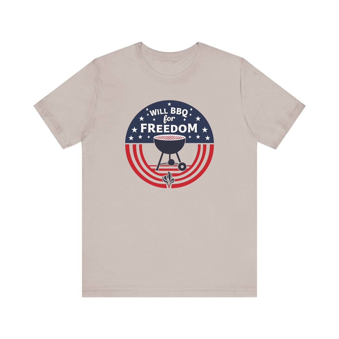 BBQ Freedom Tee | Unisex Jersey Shirt, Grill Lover Gift, 4th of July Shirt, Summer BBQ Apparel, Freedom Celebration Top