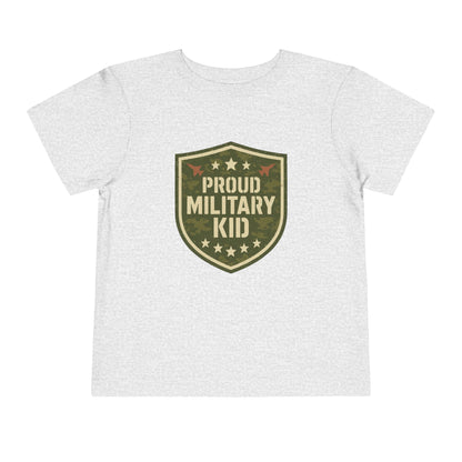 Proud Military Kid Toddler Tee, Kids Clothing, Military Family Gift, Short Sleeve Shirt, Patriotic Toddler Outfit, Boys and Girls Apparel