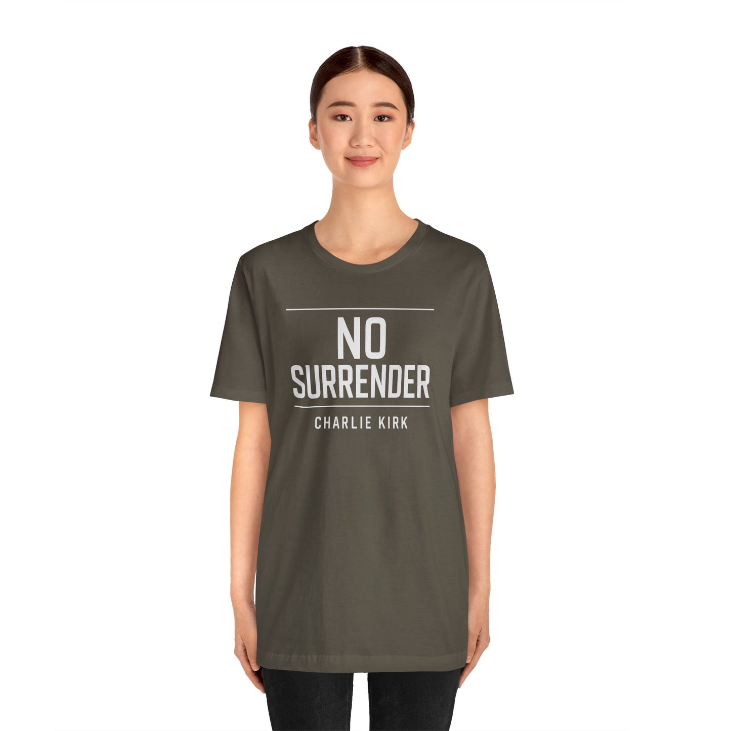 Charlie Kirk No Surrender Unisex Tee Shirt