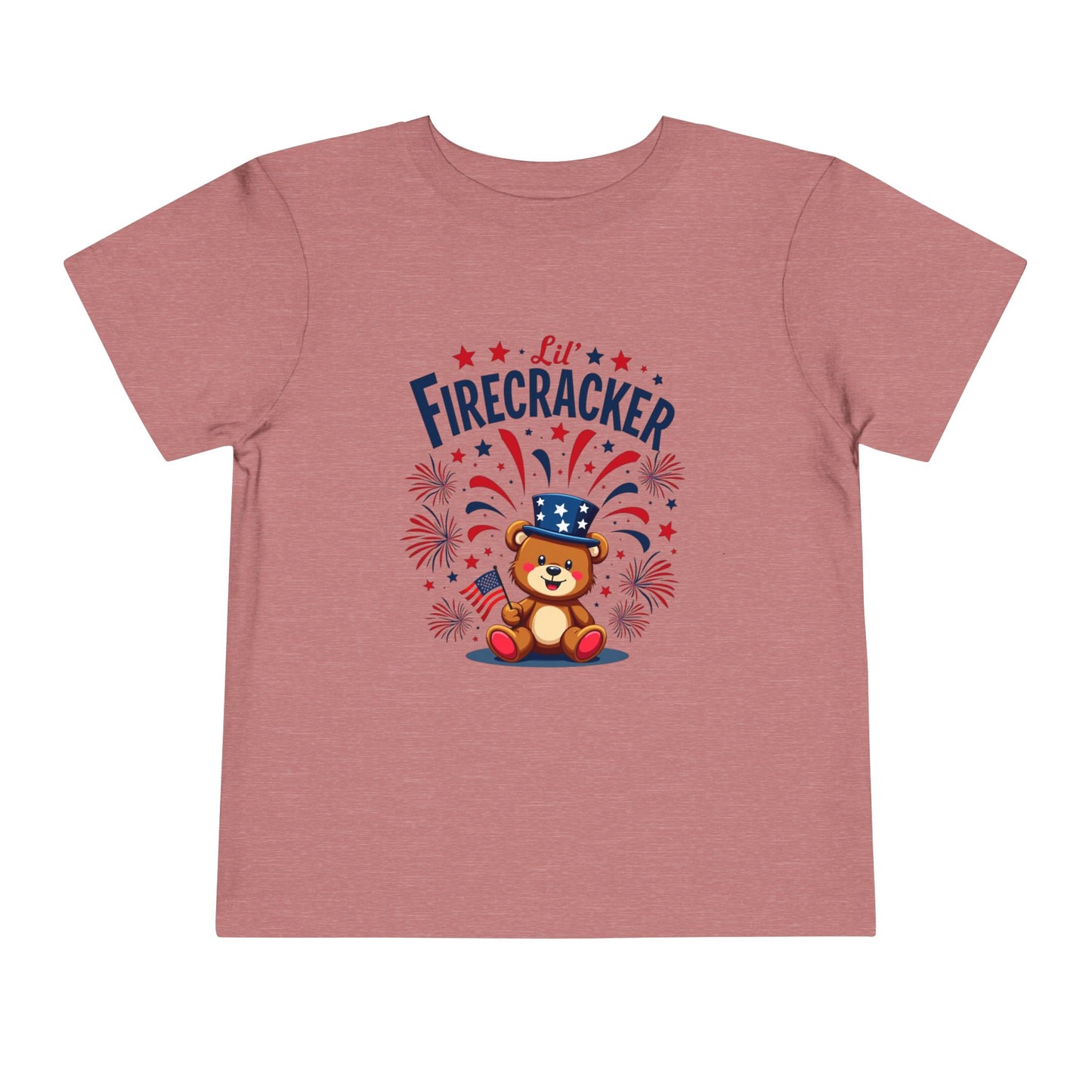 Patriotic Toddler Tee - Little Firecracker 4th of July Shirt