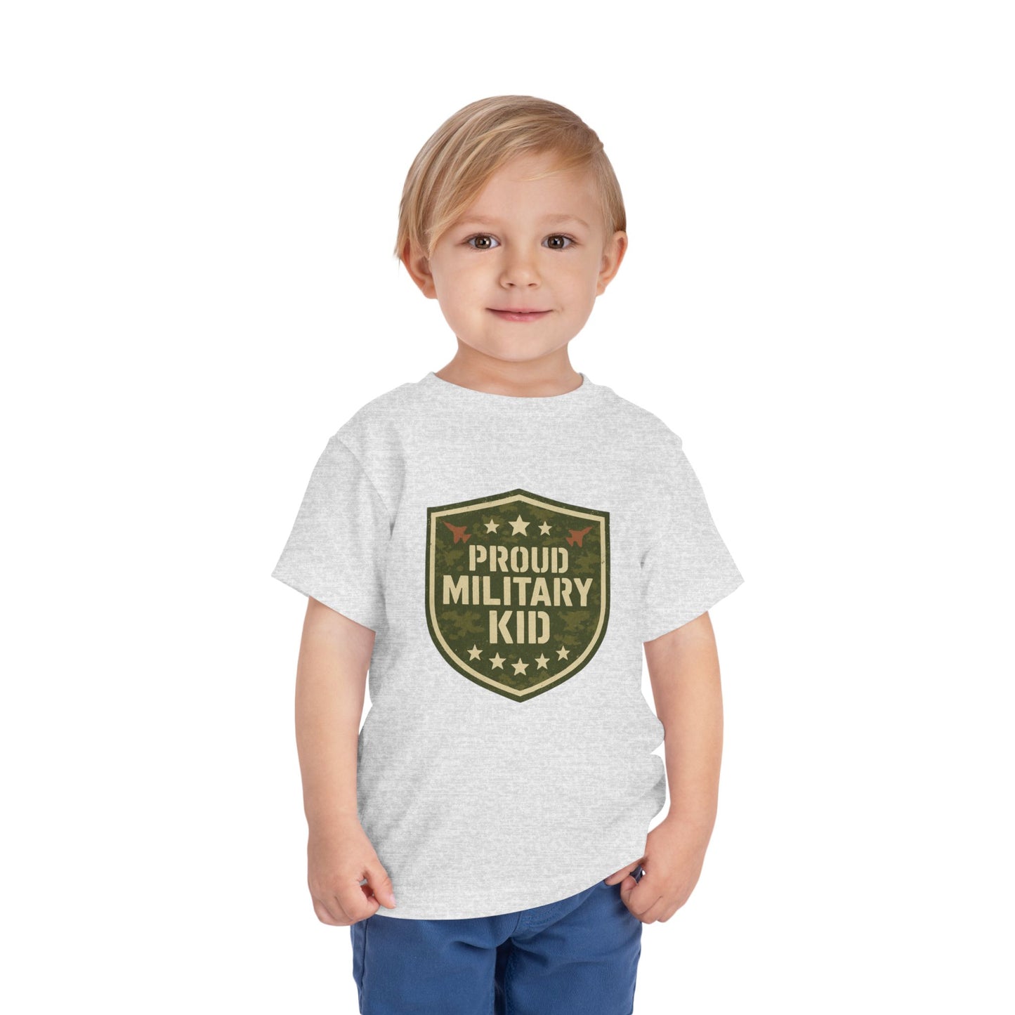 Proud Military Kid Toddler Tee, Kids Clothing, Military Family Gift, Short Sleeve Shirt, Patriotic Toddler Outfit, Boys and Girls Apparel