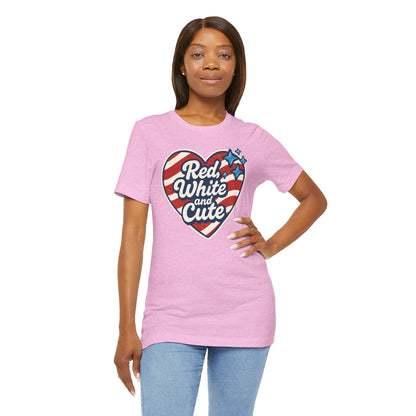 Red, White and Cute Patriotic Summer Shirt