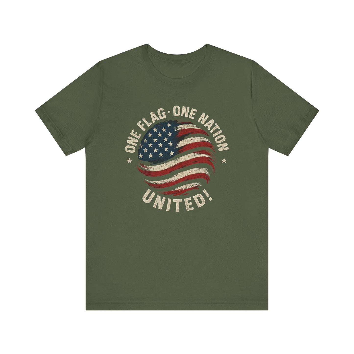 One Flag One Nation United! | Ideal for Independence Day, Memorial Day, Veterans Day, Casual Wear, Gifts