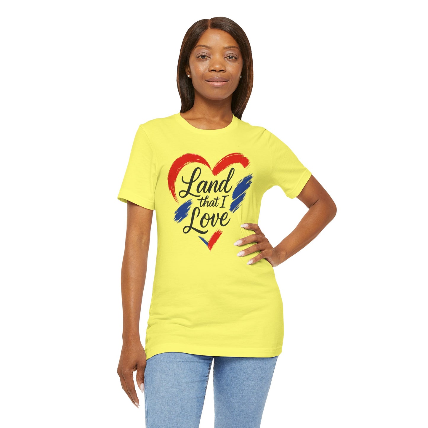 Heartfelt Land that I Love Tee: Celebrate Your Patriotism
