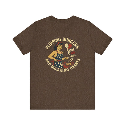 Flipping Burgers & Breaking Hearts tee