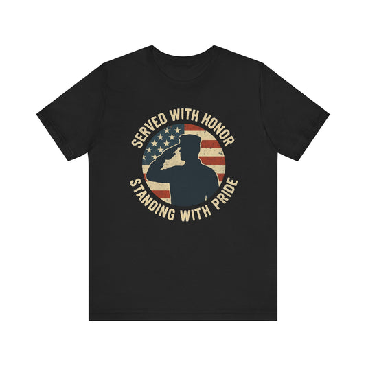 Served with Honor  American Flag Tribute T-Shirt