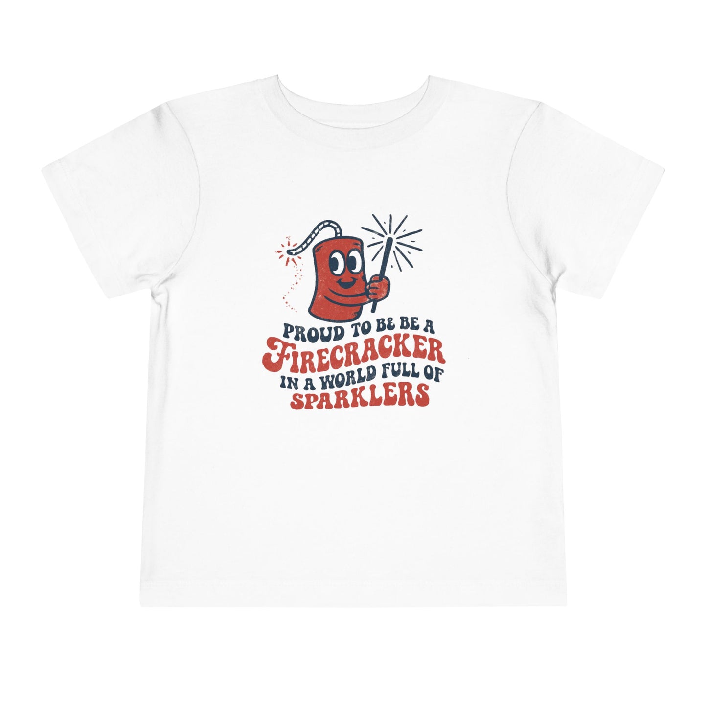 Proud to be a Firecracker Shirt, Kids Summer Apparel Celebration Tee