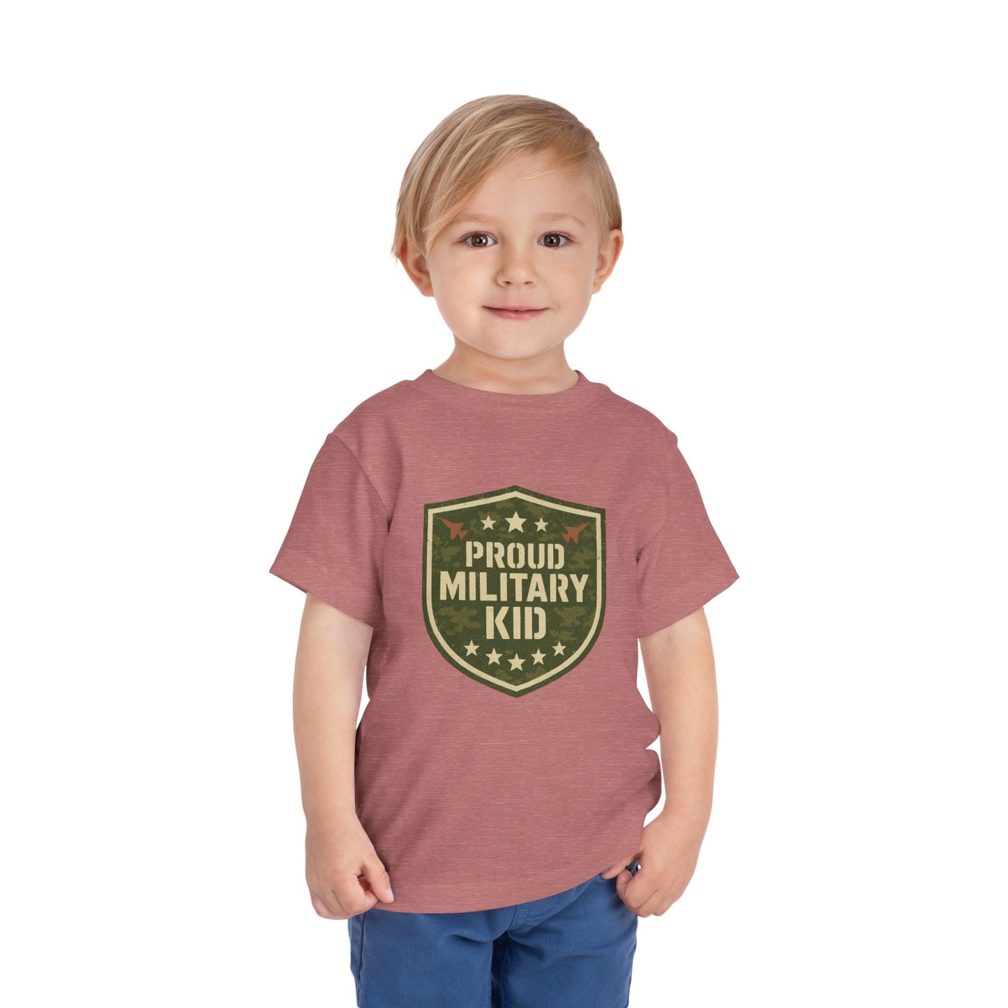Proud Military Kid Toddler Tee, Kids Clothing, Military Family Gift, Short Sleeve Shirt, Patriotic Toddler Outfit, Boys and Girls Apparel