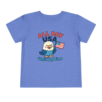 All Day USA Until Nap Time - Cute Kids Shirt