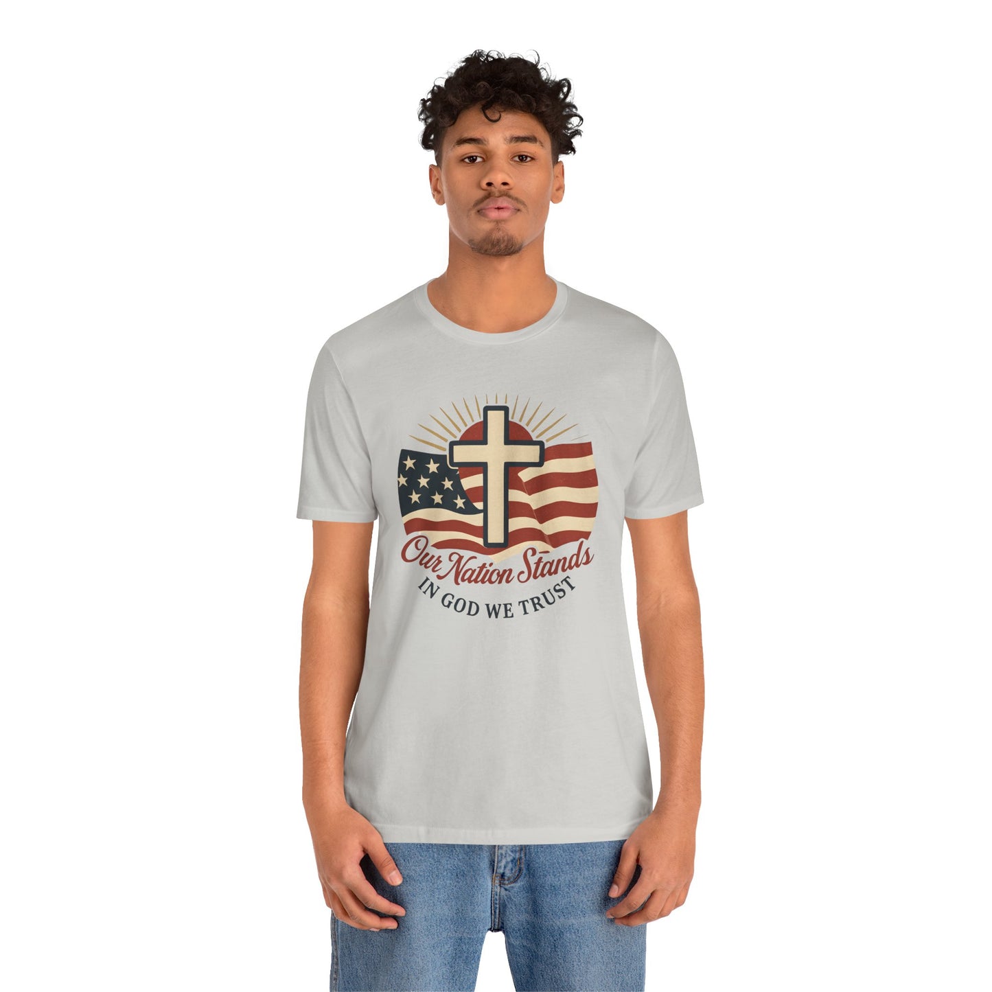 Faith & Freedom Tee: Patriotic Short Sleeve Shirt, Christian Apparel, Independence Day Gift, Memorial Day T-Shirt, US Flag Tee