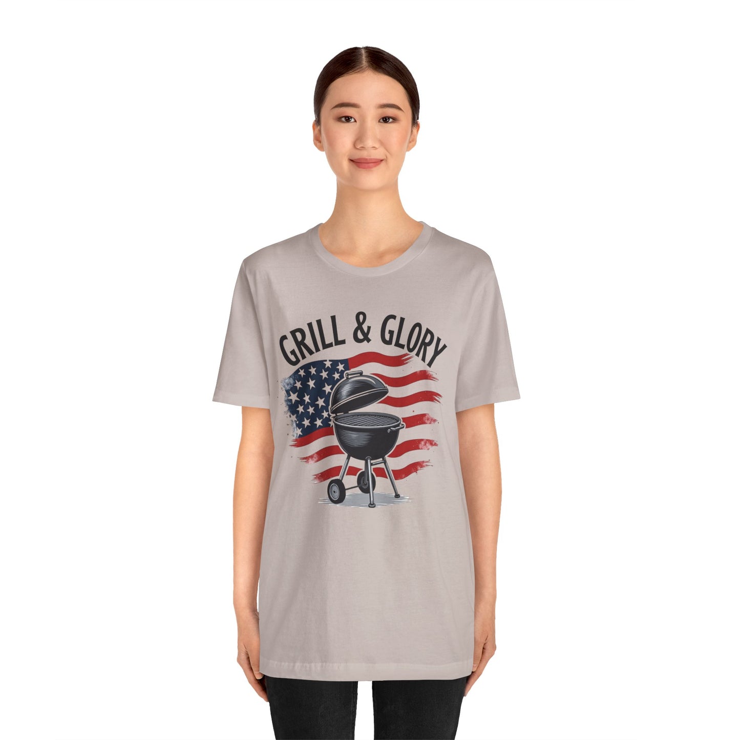 Grill & Glory Unisex Tee - Perfect for BBQs, Independence Day, Summer Parties, Grilling Enthusiasts, Family Gatherings