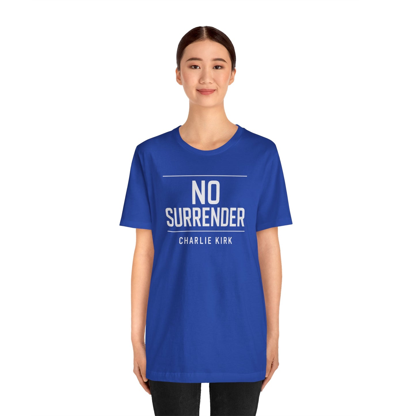 Charlie Kirk No Surrender Unisex Tee Shirt