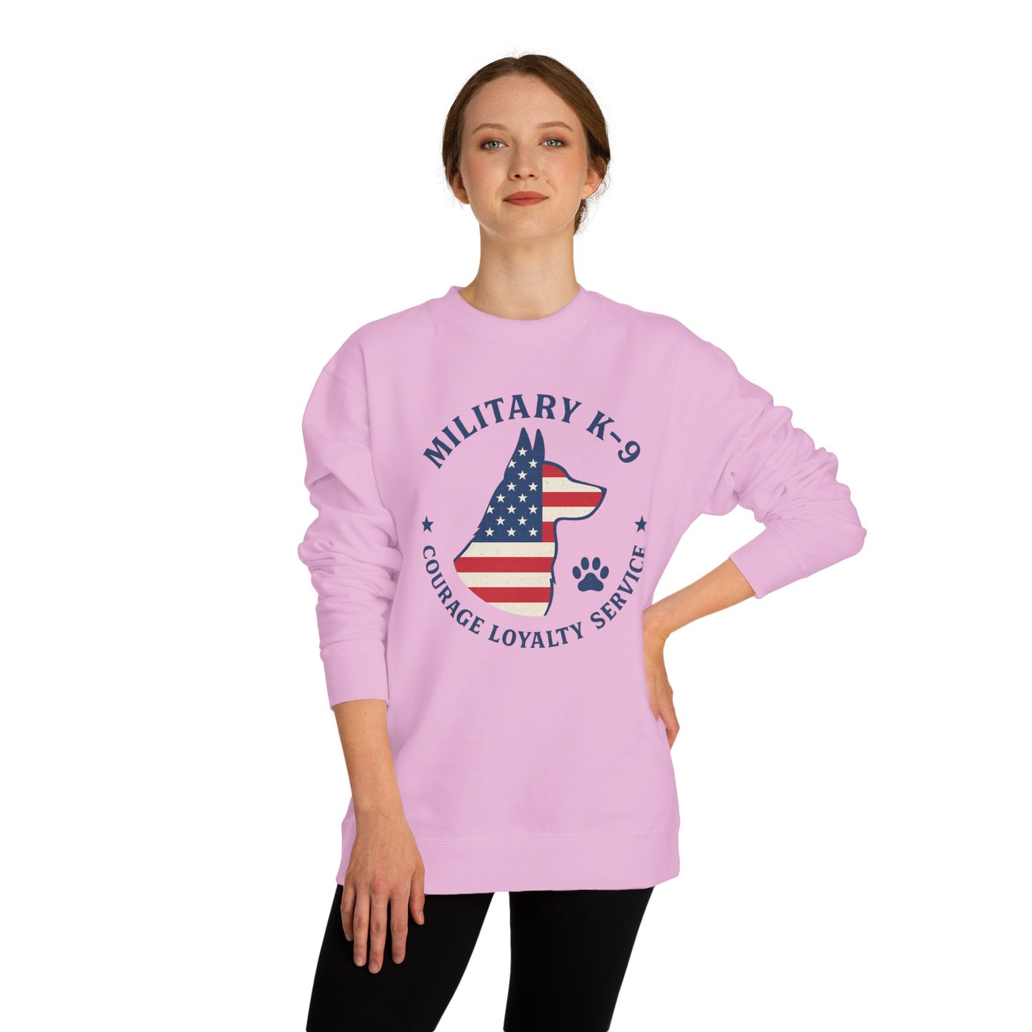 Military K9 Crewneck Sweatshirt