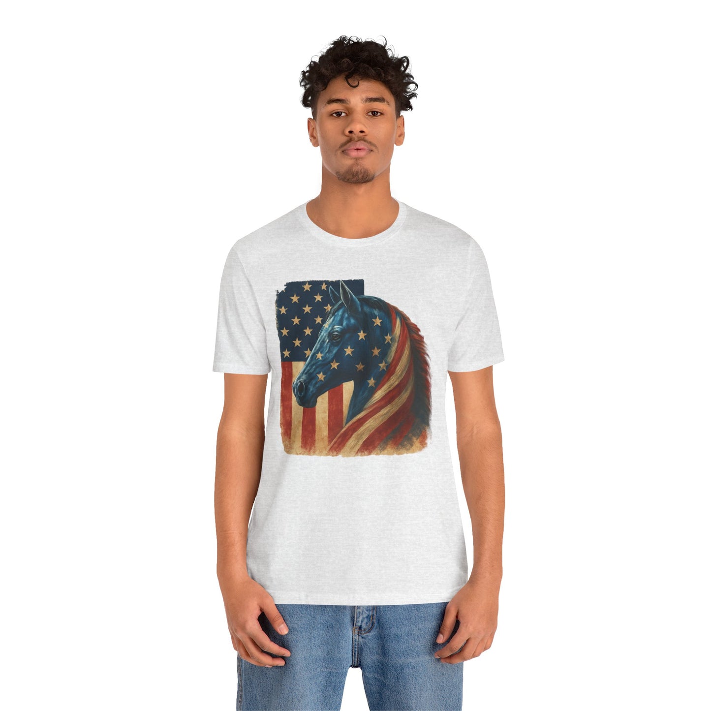 Patriotic Horse Lover T-Shirt — USA Equestrian Tee