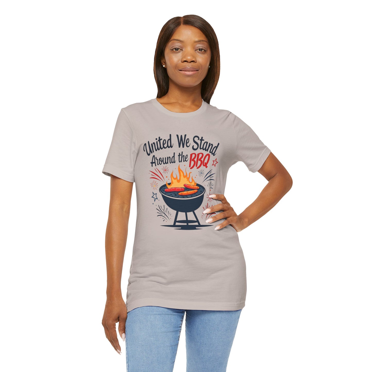 United We Stand Around the BBQ Tee, Perfect for BBQ Lovers